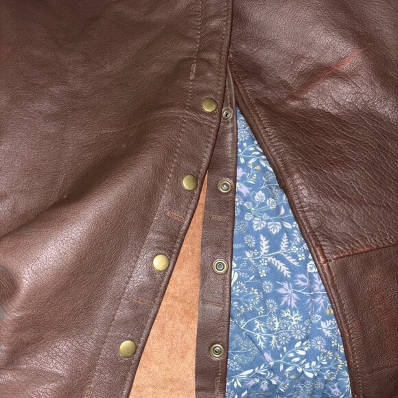 Brown Leather Motorcycle /Horse Riding Chaps 3XL USA - Picture 8 of 9